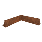 Cortenstaal keerwand binnenhoek 1000x1000mm (hoogte 300mm)