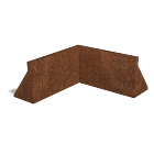 Cortenstaal keerwand binnenhoek 500x500mm (hoogte 300mm)