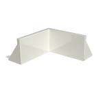 Gepoedercoat staal keerwand binnenhoek 500x500mm (hoogte 300mm)