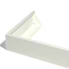 Gepoedercoat staal keerwand buitenhoek 1000x1000mm (hoogte 300mm)