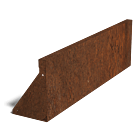 Cortenstaal keerwand recht 1000mm (hoogte 300mm)
