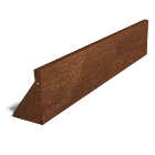 Cortenstaal keerwand recht 1500mm (hoogte 300mm)