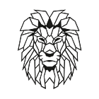 Metalen wanddecoratie Lion 1.0