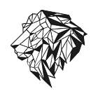 Metalen wanddecoratie Lion 2.0