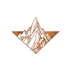 Cortenstaal wanddecoratie Mountain