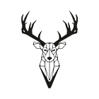 Metalen wanddecoratie Reindeer
