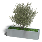Verzinkt staal plantenbak Texas xxl 1600x400