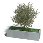 Verzinkt staal plantenbak Texas xxl 1600x500