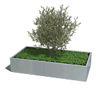 Verzinkt staal plantenbak Texas xxl 2000x1000