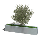Verzinkt staal plantenbak Texas xxl 2000x300