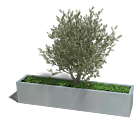 Verzinkt staal plantenbak Texas xxl 2000x400