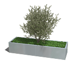 Verzinkt staal plantenbak Texas xxl 2000x600