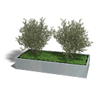 Verzinkt staal plantenbak Texas xxl 2400x1000