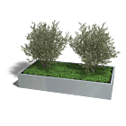 Verzinkt staal plantenbak Texas xxl 2400x1200