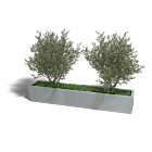 Verzinkt staal plantenbak Texas xxl 2400x400