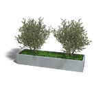 Verzinkt staal plantenbak Texas xxl 2400x600