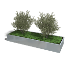 Verzinkt staal plantenbak Texas xxl 3000x1000