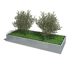 Verzinkt staal plantenbak Texas xxl 3000x1200