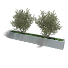 Verzinkt staal plantenbak Texas xxl 3000x300