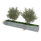 Verzinkt staal plantenbak Texas xxl 3000x400