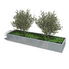 Verzinkt staal plantenbak Texas xxl 3000x800