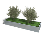 Verzinkt staal plantenbak Texas xxl 3200x1000