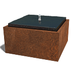 Cortenstaal waterornament 800x800x400