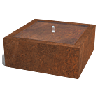 Cortenstaal watertafel 1000x1000x400