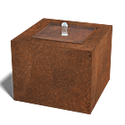 Cortenstaal watertafel 500x500x400