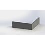 Gepoedercoat staal keerwand buitenhoek 1000x1000mm (hoogte 300mm)