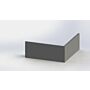 Gepoedercoat staal keerwand buitenhoek 1000x1000mm (hoogte 400mm)