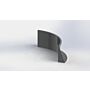 Gepoedercoat staal keerwand binnenbocht 1000x1000mm (hoogte 500mm)