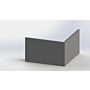 Gepoedercoat staal keerwand buitenhoek 1000x1000mm (hoogte 600mm)