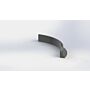 Gepoedercoat staal keerwand binnenbocht 1500x1500mm (hoogte 300mm)