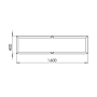 Gepoedercoat staal plantenbak Texas xxl 1600x400