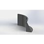Gepoedercoat staal keerwand binnenbocht 500x500mm (hoogte 400mm)