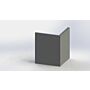 Gepoedercoat staal keerwand buitenhoek 500x500mm (hoogte 600mm)