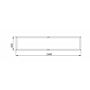 Gepoedercoat staal plantenbak Texas xxl 2400x500