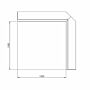 Cortenstaal keerwand binnenhoek 1000x1000mm (hoogte 500mm)