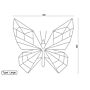 Metalen wanddecoratie Butterfly 1.0