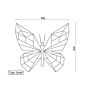 Cortenstaal wanddecoratie Butterfly 1.0
