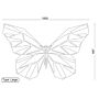 Metalen wanddecoratie Butterfly 2.0