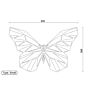 Metalen wanddecoratie Butterfly 2.0