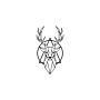 Metalen wanddecoratie Deer 2.0