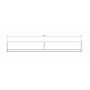 Gepoedercoat staal keerwand recht 1500mm (hoogte 500mm)