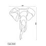 Cortenstaal wanddecoratie Elephant 1.0