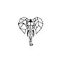Metalen wanddecoratie Elephant 2.0
