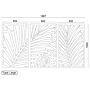 Metalen wanddecoratie Ferns 3-parts