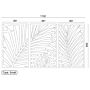 Metalen wanddecoratie Ferns 3-parts