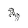 Metalen wanddecoratie Horse *OP=OP